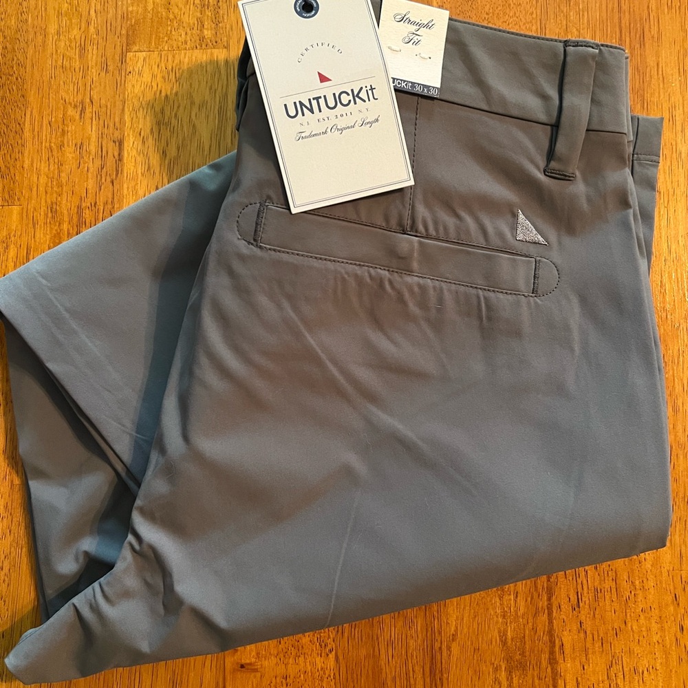 Men’s UNTUCKit Gray Straight Fit Pants